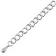 DQ metal extension chain with drop Antique silver